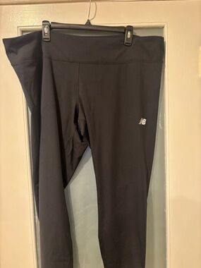 New Balance Black Athletic Leggings with Logo